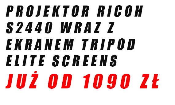 RICOH S2440 + T85UWS1 EliteScreens Tripod