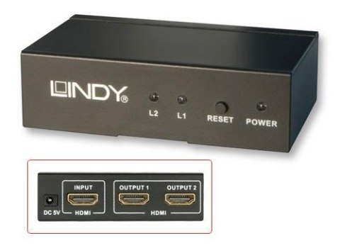 Splitter HDMI (1xIN-2xOUT) Lindy 38026